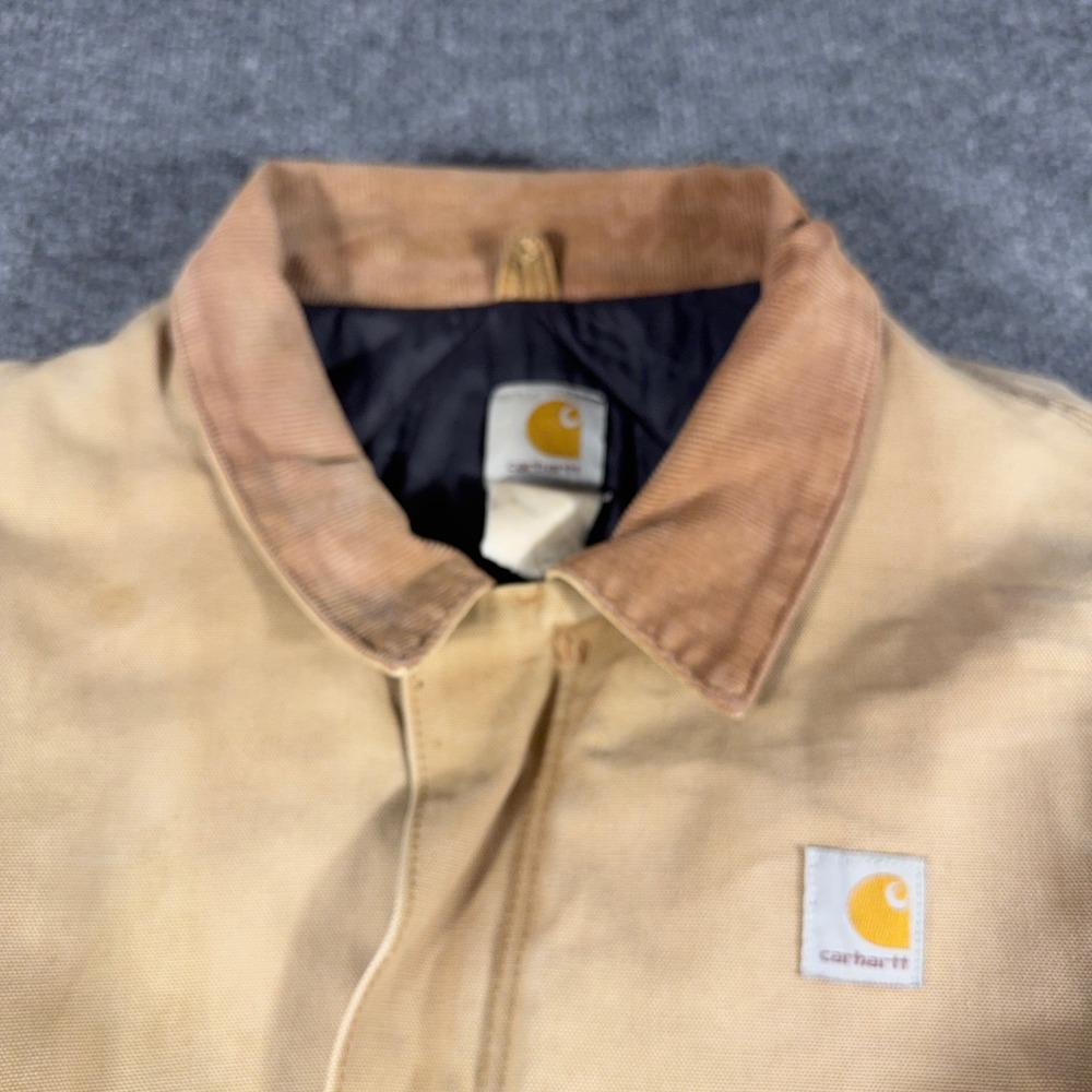 Vintage 90s Carhartt J02 Arctic Jacket Quilt Lined Union Made Detroit Large - Picture 6 of 16